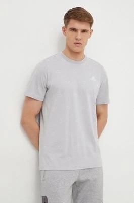 Zdjęcie produktu adidas t-shirt bawełniany męski kolor szary wzorzysty IS1827