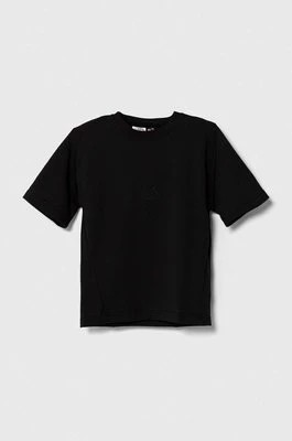 Zdjęcie produktu adidas t-shirt dziecięcy kolor czarny gładki