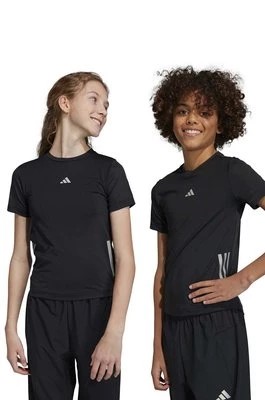 Zdjęcie produktu adidas t-shirt dziecięcy U RUN 3S kolor czarny wzorzysty