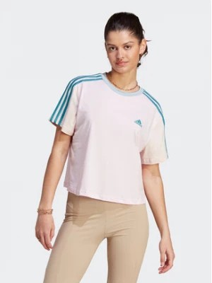 Zdjęcie produktu adidas T-Shirt Essentials 3-Stripes IM0364 Różowy Loose Fit