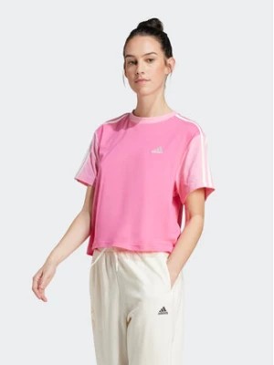 Zdjęcie produktu adidas T-Shirt Essentials 3-Stripes IS1574 Różowy Loose Fit