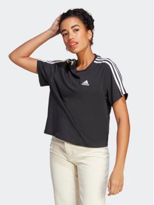 Zdjęcie produktu adidas T-Shirt Essentials 3-Stripes Single Jersey Crop Top HR4913 Czarny Loose Fit