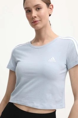 Zdjęcie produktu adidas t-shirt Essentials damski kolor niebieski IR6115
