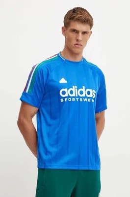 Zdjęcie produktu adidas t-shirt Tiro męski kolor niebieski wzorzysty IY4508