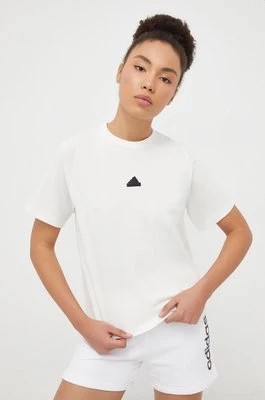 Zdjęcie produktu adidas t-shirt Z.N.E damski kolor beżowy IS3920