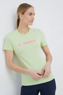 Zdjęcie produktu adidas TERREX t-shirt bawełniany HE1645 kolor zielony