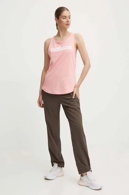 Zdjęcie produktu adidas top bawełniany Essentials kolor różowy IY9181