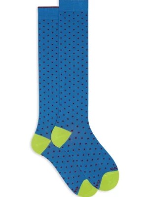 Zdjęcie produktu Aegean Blue Polka Dot Długie Skarpety Gallo