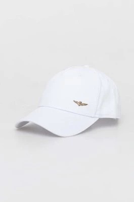 Zdjęcie produktu Aeronautica Militare czapka z daszkiem bawełniana kolor biały gładka HA1122CT2848