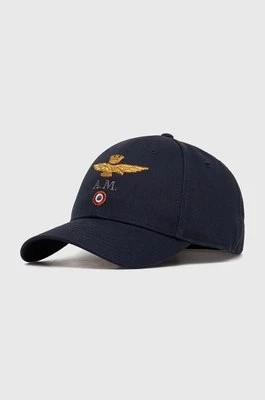 Zdjęcie produktu Aeronautica Militare czapka z daszkiem bawełniana kolor granatowy z aplikacją HA1100CT2848