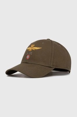 Zdjęcie produktu Aeronautica Militare czapka z daszkiem bawełniana kolor zielony z aplikacją HA1100CT2848