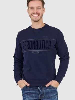 Zdjęcie produktu AERONAUTICA MILITARE Granatowa bluza męska z aksamitnym logo