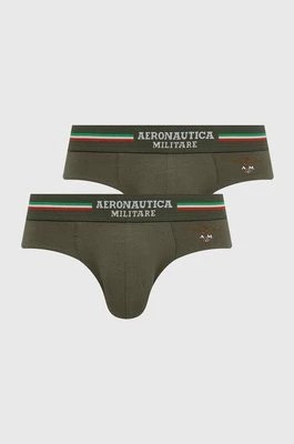 Zdjęcie produktu Aeronautica Militare Slipy (2-pack) męskie kolor zielony AM1USL001
