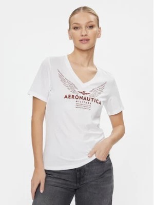 Zdjęcie produktu Aeronautica Militare T-Shirt 232TS2172DJ570 Biały Regular Fit
