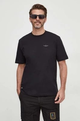 Zdjęcie produktu Aeronautica Militare t-shirt bawełniany męski kolor czarny z nadrukiem TS2065J592