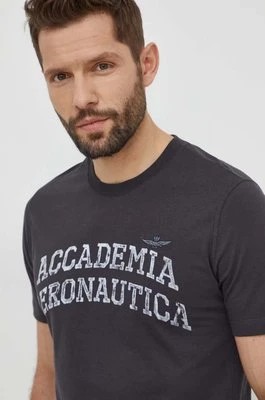 Zdjęcie produktu Aeronautica Militare t-shirt bawełniany męski kolor szary z nadrukiem TS2203J629