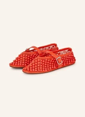 Zdjęcie produktu Alaïa Baleriny Mary-Jane Z Ozdobnymi Kamykami orange ALAÏA