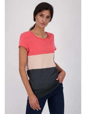 Zdjęcie produktu alife and kickin Koszulka w kolorze koralowo-granatowo-beżowym rozmiar: S