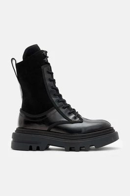 Zdjęcie produktu AllSaints botki skórzane Alexia Boot damskie kolor czarny na platformie W063FB