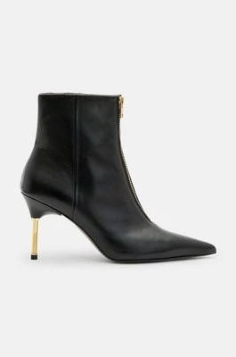 Zdjęcie produktu AllSaints botki skórzane Natasha Boot damskie kolor czarny na szpilce W001FB