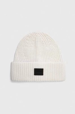 Zdjęcie produktu AllSaints czapka z domieszką wełny kolor biały
