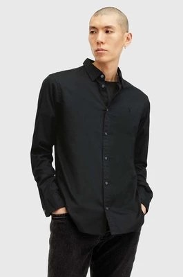 Zdjęcie produktu AllSaints koszula bawełniana HAWTHORNE LS SHIRT męska kolor czarny slim z kołnierzykiem klasycznym M150SB