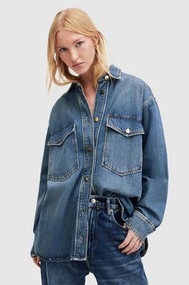 Zdjęcie produktu AllSaints koszula bawełniana jeansowa Alba relaxed z kołnierzykiem klasycznym