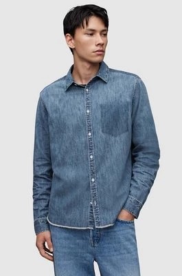 Zdjęcie produktu AllSaints koszula bawełniana jeansowa SOLAR relaxed z kołnierzykiem klasycznym