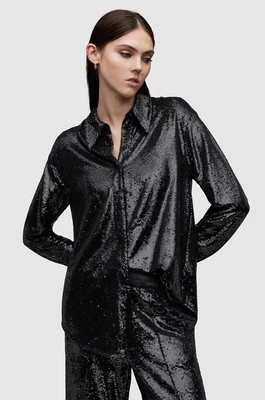 Zdjęcie produktu AllSaints koszula Charli damska kolor czarny relaxed z kołnierzykiem klasycznym