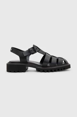 Zdjęcie produktu AllSaints sandały skórzane NESSA damskie kolor czarny na platformie Nessa