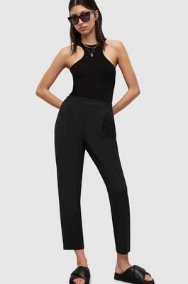 Zdjęcie produktu AllSaints spodnie ALEIDA JERSEY TROUSE damskie kolor czarny dopasowane high waist WT111V