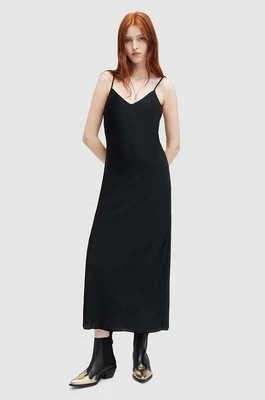 Zdjęcie produktu AllSaints sukienka Bryony kolor czarny midi prosta