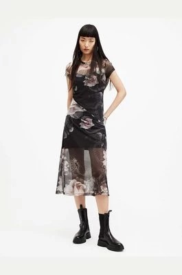 Zdjęcie produktu AllSaints sukienka HANNA midi rozkloszowana