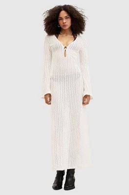 Zdjęcie produktu AllSaints sukienka KARMA MAXI kolor biały maxi prosta W021DA