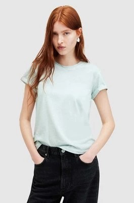Zdjęcie produktu AllSaints t-shirt bawełniany ANNA damski kolor turkusowy