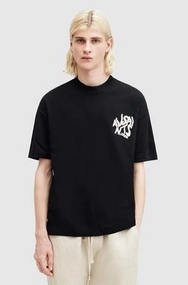 Zdjęcie produktu AllSaints t-shirt bawełniany ORLANDO SS męski kolor czarny z nadrukiem M022PA