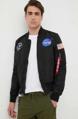 Zdjęcie produktu Alpha Industries kurtka bomber dwustronna MA-1 TT NASA REVERSIBLE II męska kolor czarny przejściowa 186101.03-Black