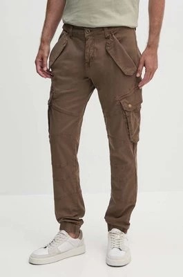 Zdjęcie produktu Alpha Industries spodnie Combat Pant LW męskie kolor brązowy w fasonie cargo 126215