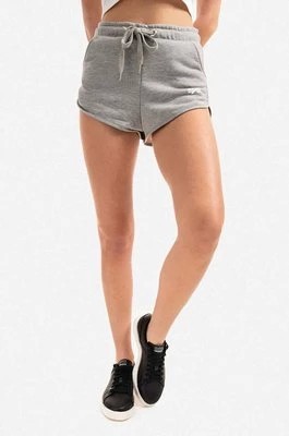 Zdjęcie produktu Alpha Industries szorty damskie kolor szary melanżowe high waist