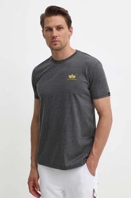 Zdjęcie produktu Alpha Industries t-shirt Basic T Small Logo męski kolor szary melanżowy 188505.315