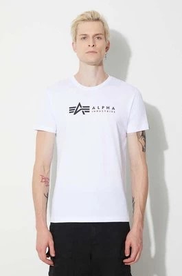 Zdjęcie produktu Alpha Industries t-shirt bawełniany 2-pack Alpha Label T 2 Pack męski kolor biały z nadrukiem 118534.95