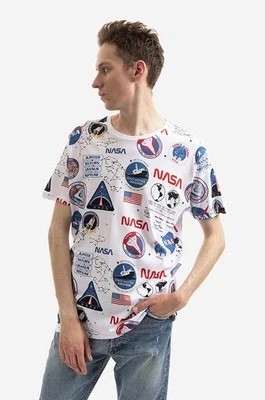 Zdjęcie produktu Alpha Industries t-shirt bawełniany x NASA kolor biały wzorzysty 116503.09-BIALY