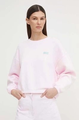 Zdjęcie produktu American Vintage bluza SWEAT ML COL ROND damska kolor różowy gładka IZU03AE24