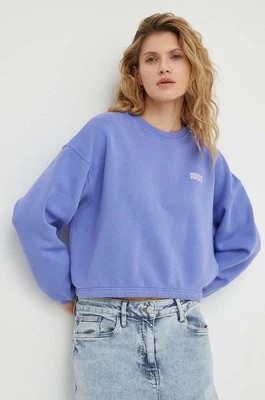 Zdjęcie produktu American Vintage bluza SWEAT ML COL ROND damska kolor fioletowy gładka IZU03AE24