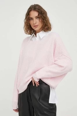 Zdjęcie produktu American Vintage sweter z domieszką wełny damski kolor różowy lekki