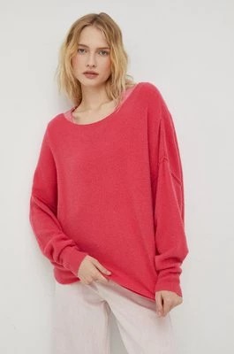 Zdjęcie produktu American Vintage sweter z domieszką wełny PULL ML COL BATEAU kolor różowy DAM225