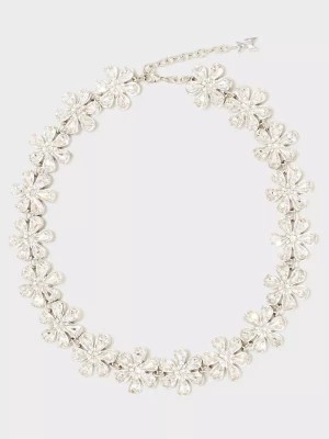 Zdjęcie produktu Amina Muaddi Srebrny choker z kryształami Lily