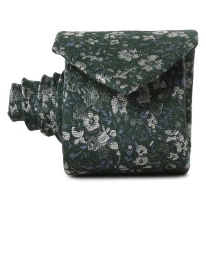 Zdjęcie produktu Andrew James Krawat z zawartością jedwabiu Mężczyźni Jedwab zielony wzorzysty,