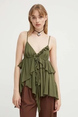 Zdjęcie produktu Aniye By bluzka damska kolor zielony gładka 185057