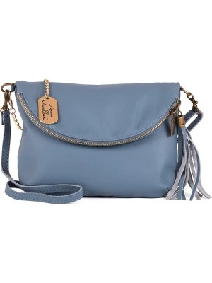 Zdjęcie produktu Anna Morellini Skórzana torebka "Alice" w kolorze niebieskim - 22 x 18 x 2 cm rozmiar: onesize